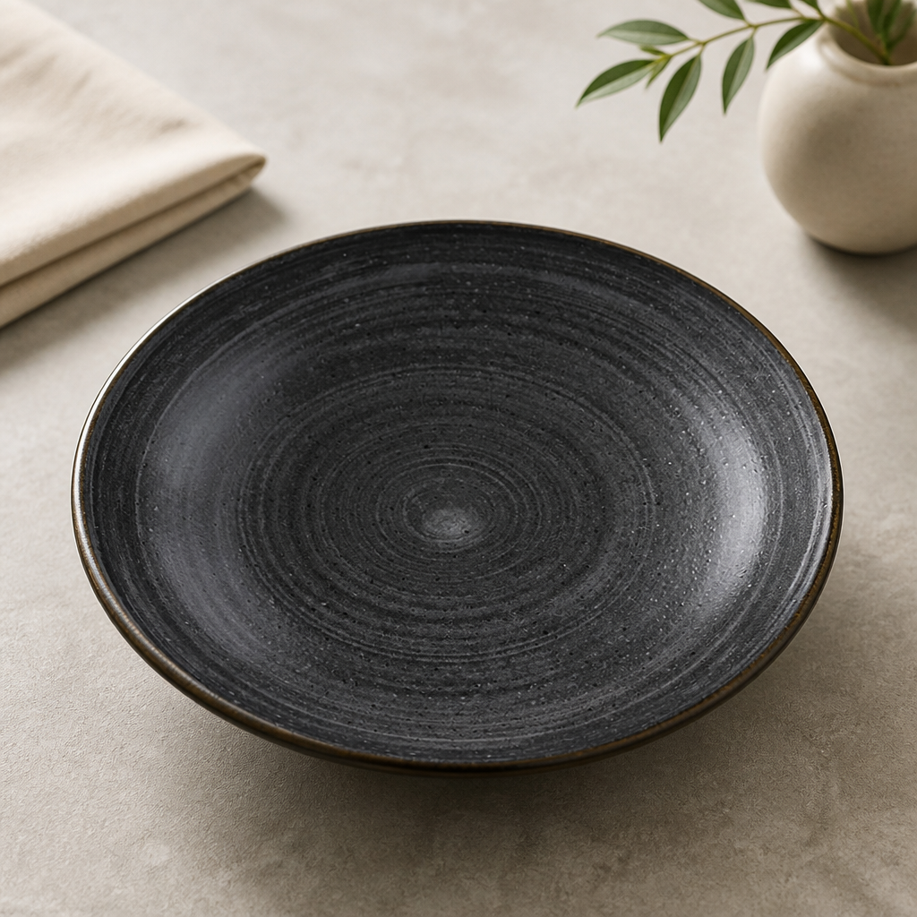 Commercial Raw Coupe Bowls 248mm Black 12 Pack
