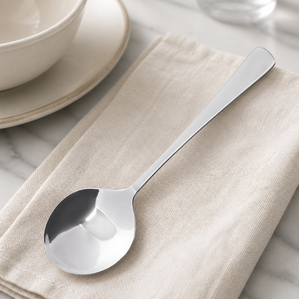 Commercial Soup Spoons 12 Pack Stainless Steel 176mm Length