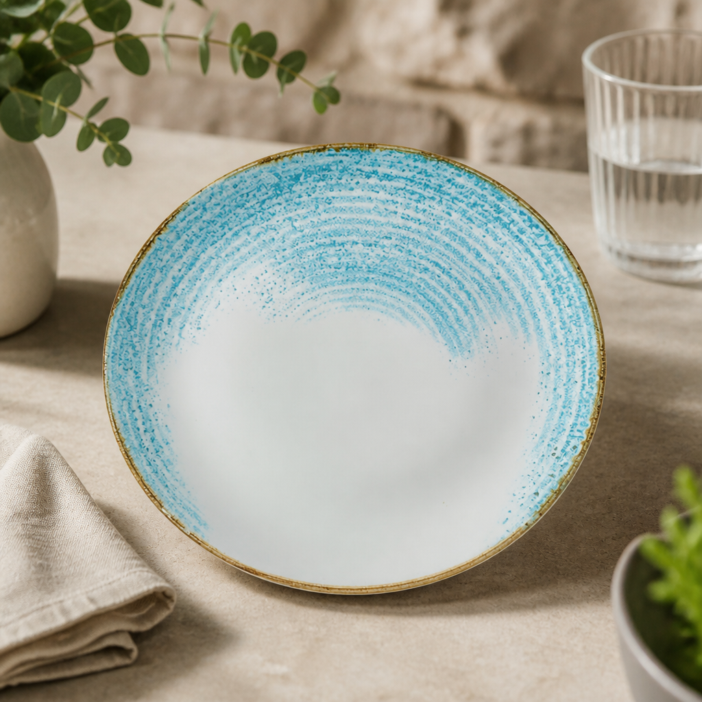 Commercial Coupe Plates Aquamarine 260mm - 12 Pack