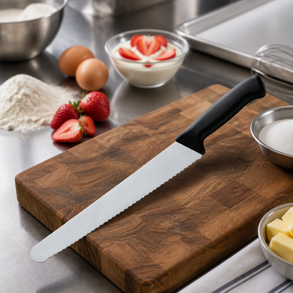 HACCP Approved Commercial Serrated Pastry Knife 25.4cm