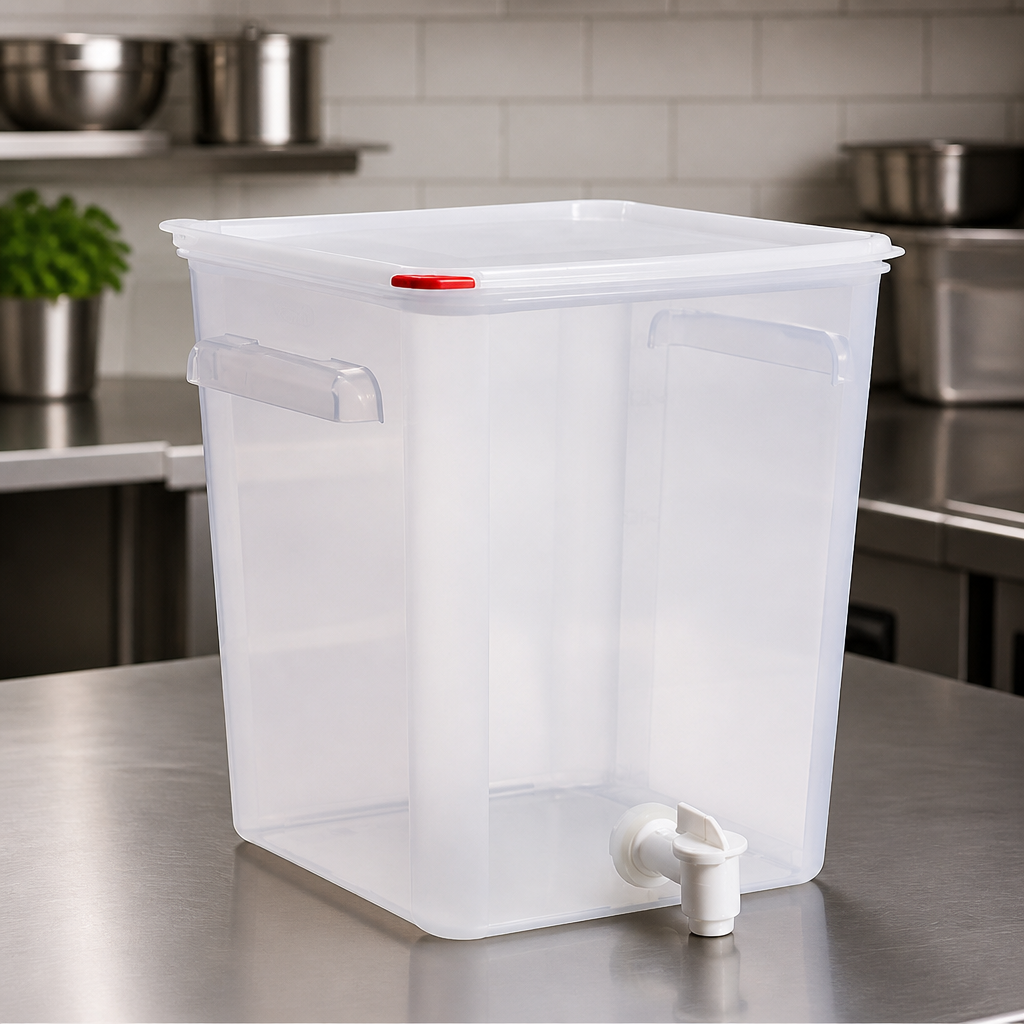 18L Commercial Sauce Dispenser with Adjustable Tap and Markings