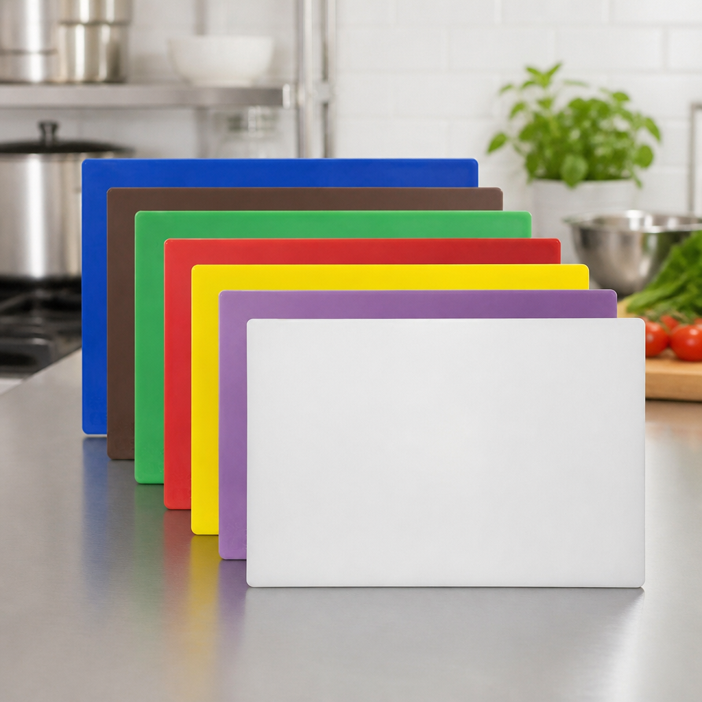 Commercial 7-Piece Colour-Coded Chopping Board Set 450x300mm