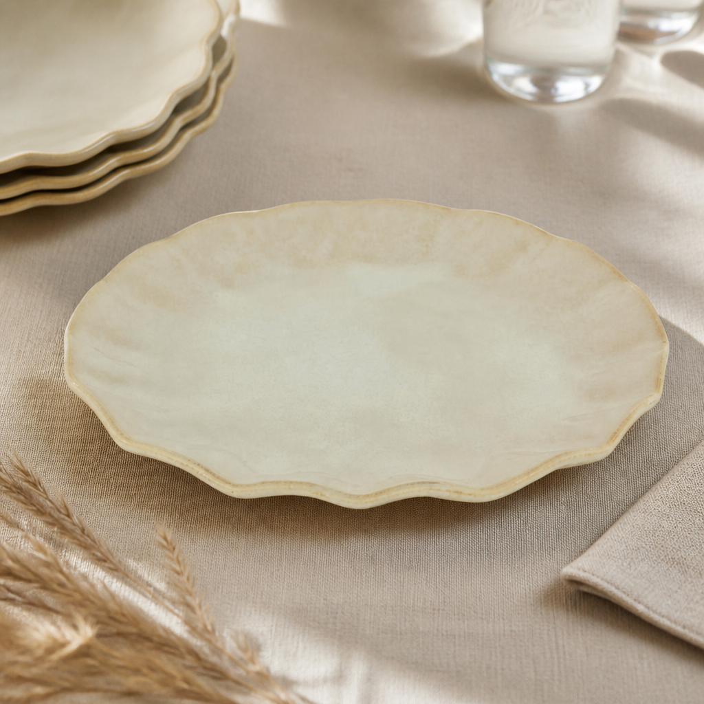 Commercial 280mm Nami Dune Plates - 6 Pack Stoneware Set