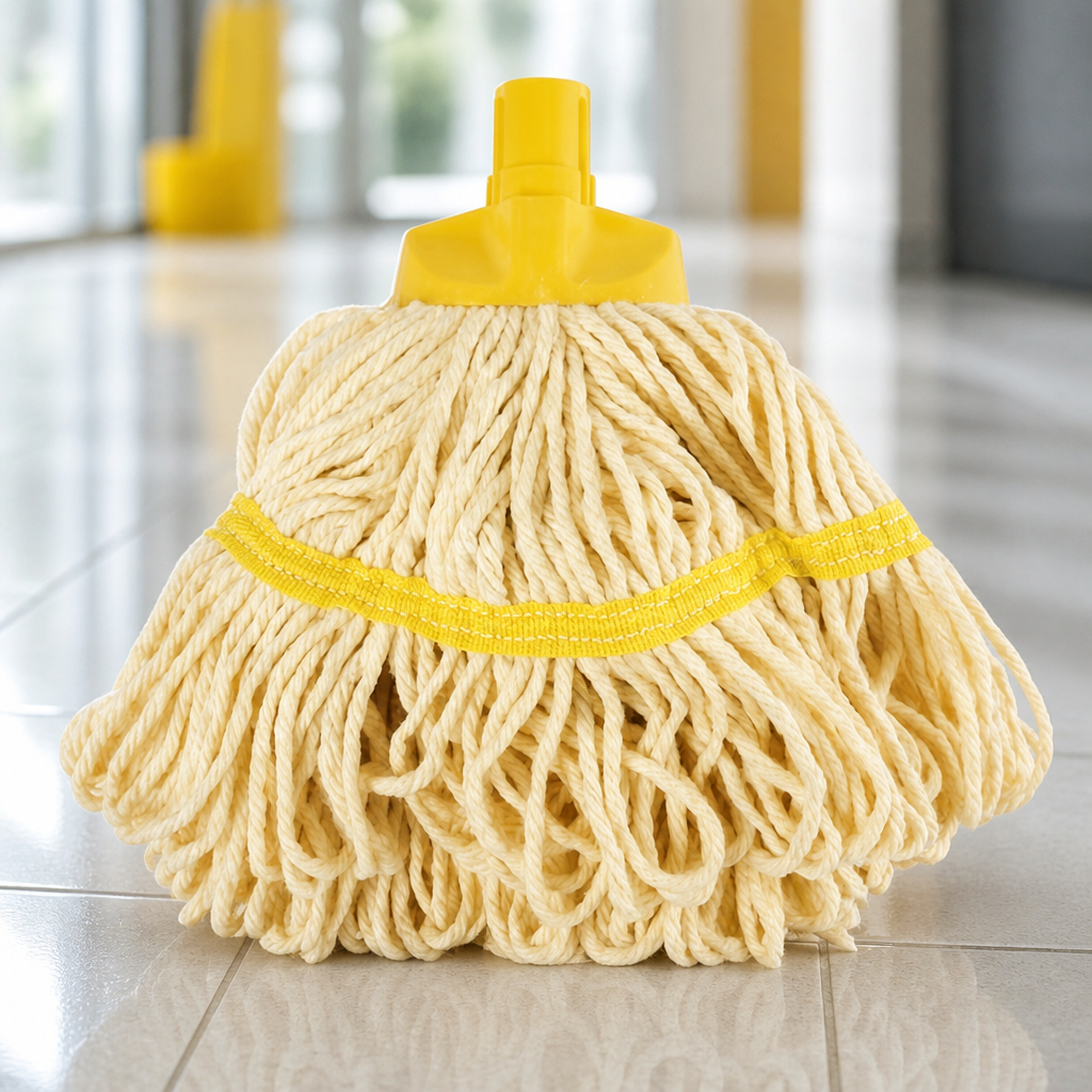 Commercial Mini Mop Head Yellow for Colour Coded Cleaning System