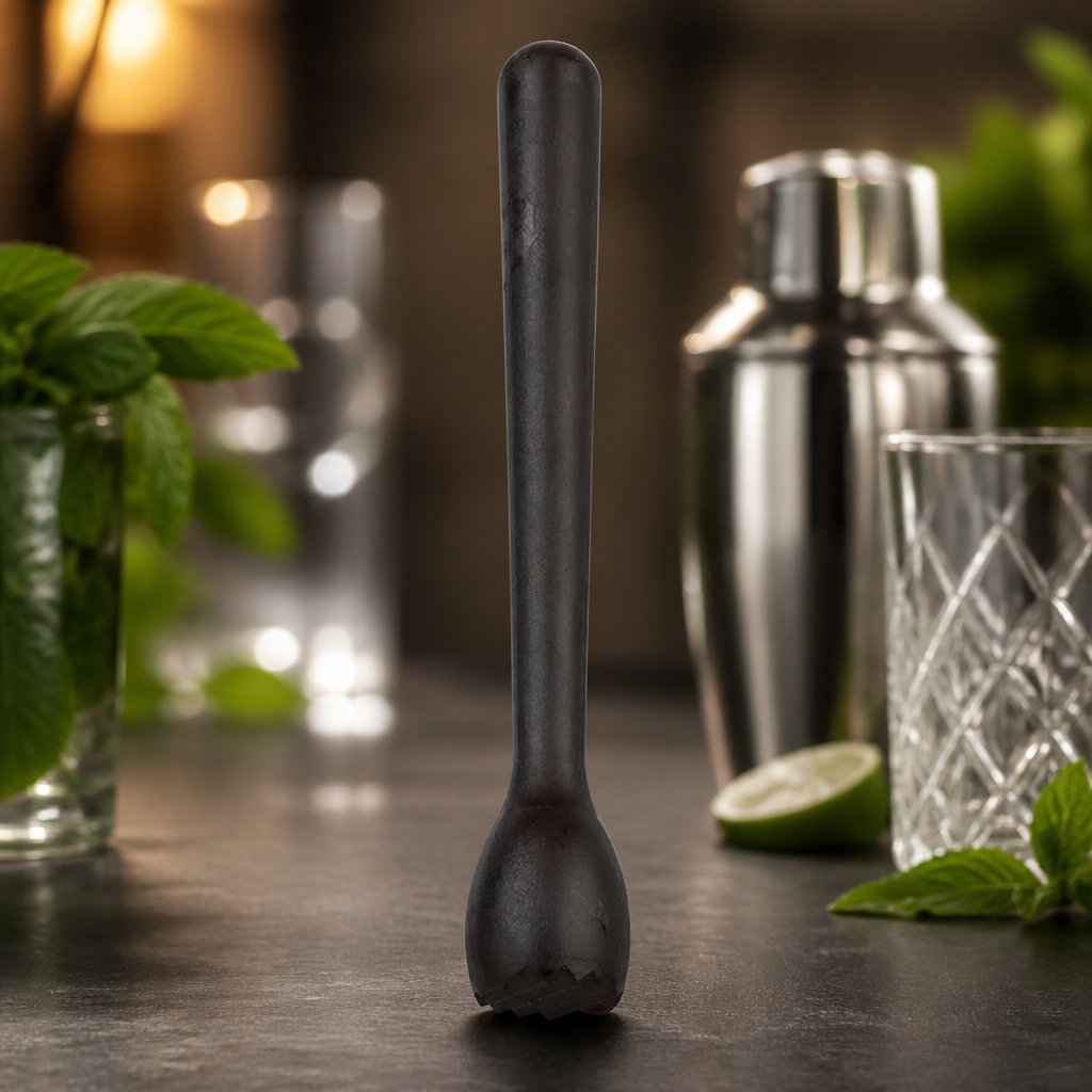 Commercial Ribbed Muddler 215mm for Cocktail Preparation