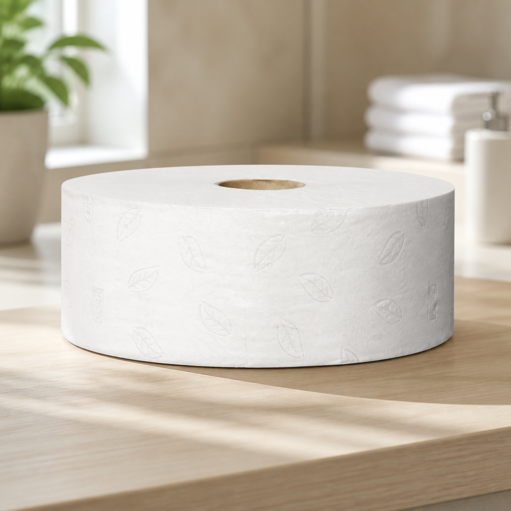 Jumbo Toilet Paper Rolls 2-Ply Bulk 6 Pack for High Traffic Areas