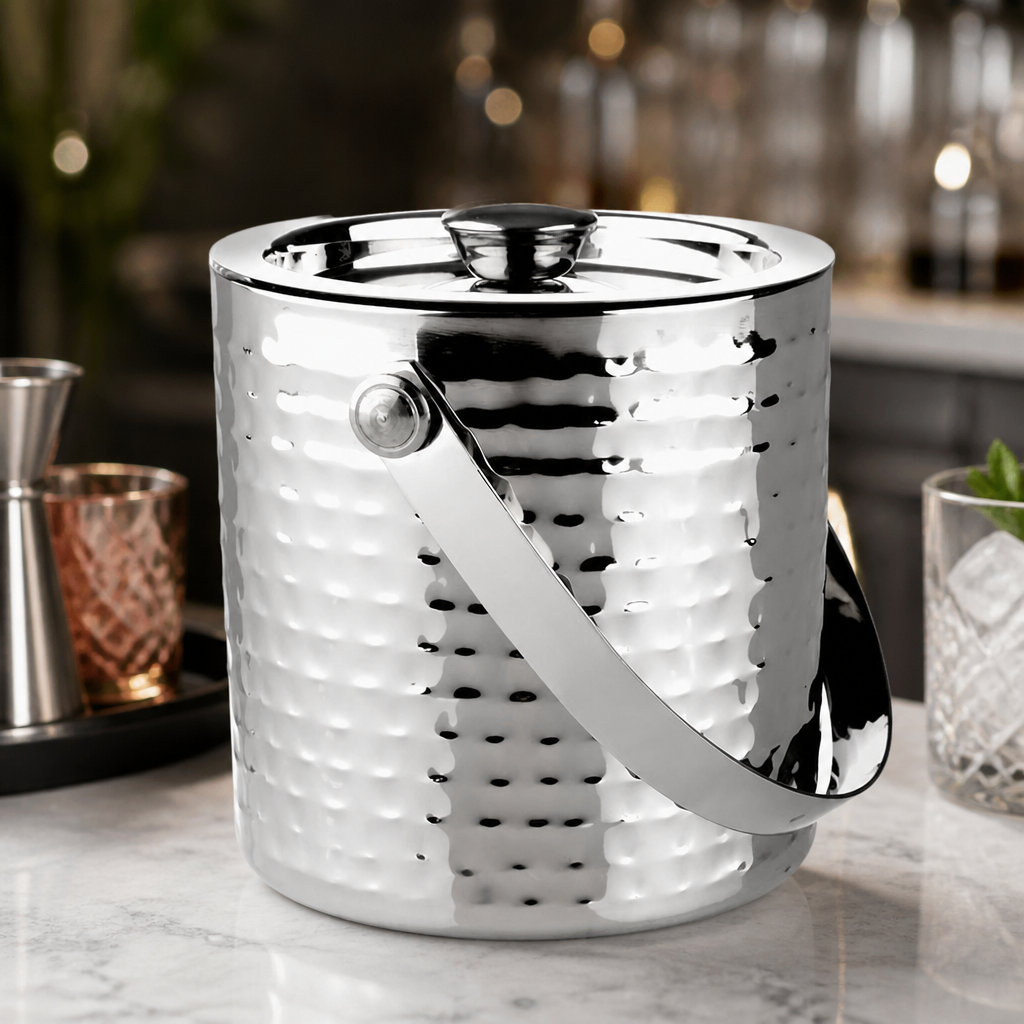 Commercial Hammered Double Wall Ice Bucket 1.55Ltr