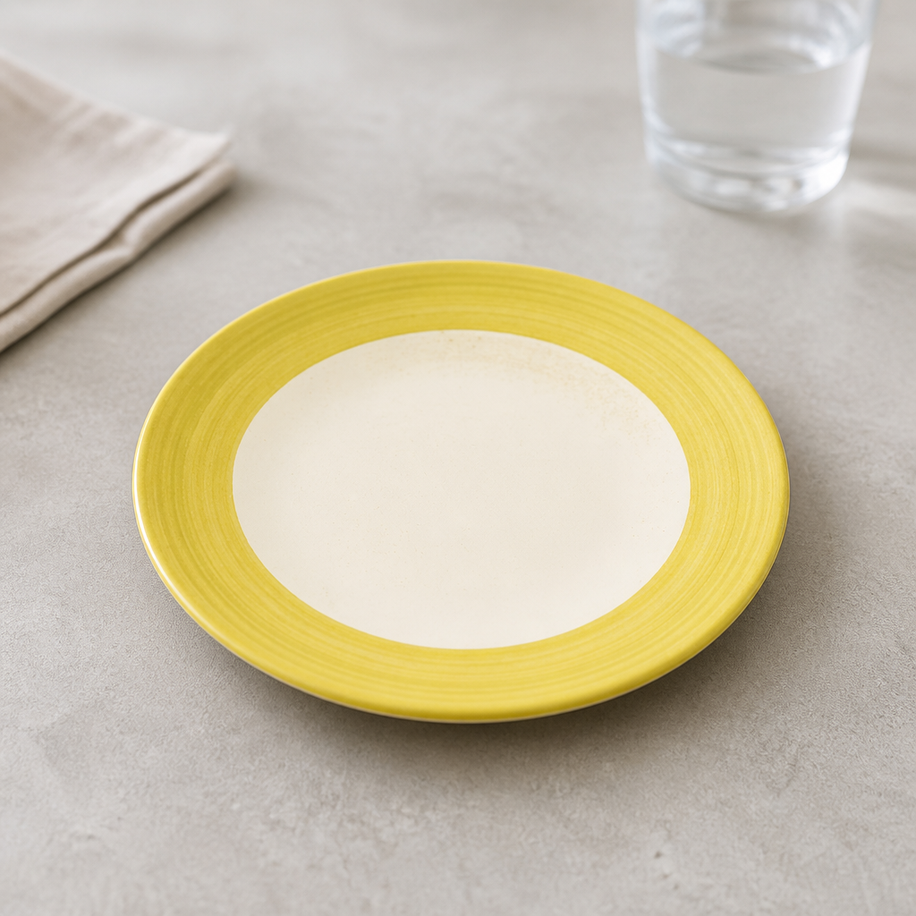 Commercial Yellow Slimline Plates 157mm - 36 Pack