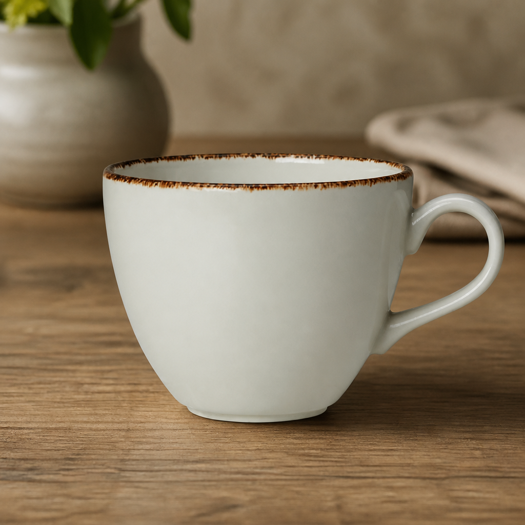 350ml Commercial Brown Dapple Cups - 24 Pack for Cafes