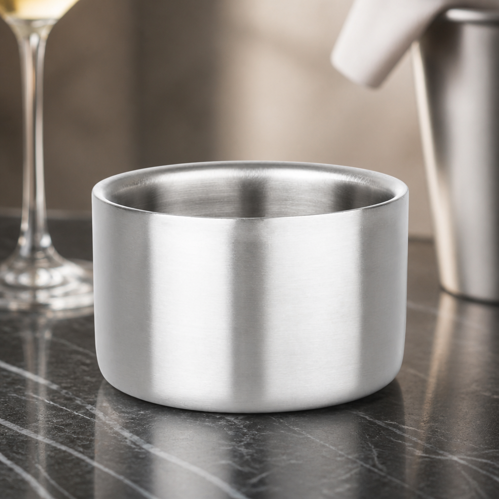 Commercial Double Wall Stainless Steel Wine Coaster 116mm Ø