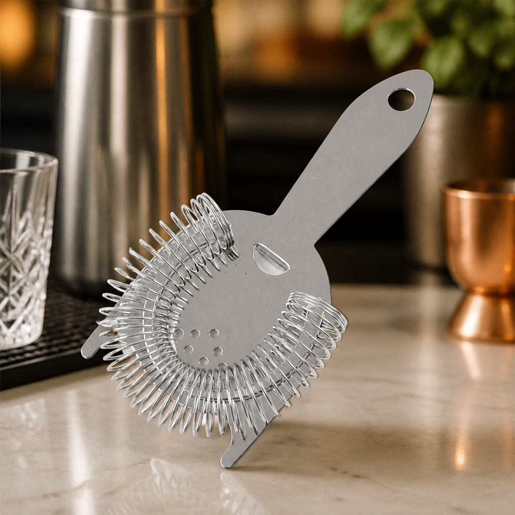 Commercial Stainless Steel Hawthorne 2 Prong Cocktail Strainer