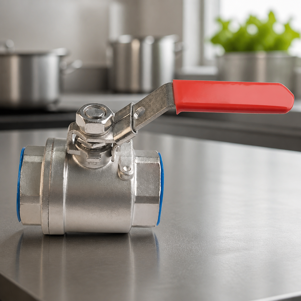 Replacement Handle with Lockball Valve for Commercial Fryers