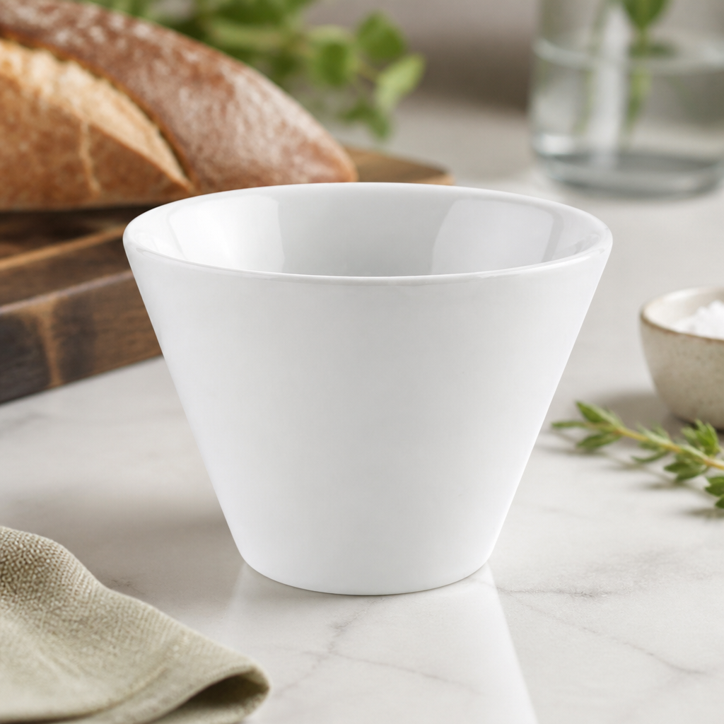 Conical Ramekins White 110mm (6 Pack)