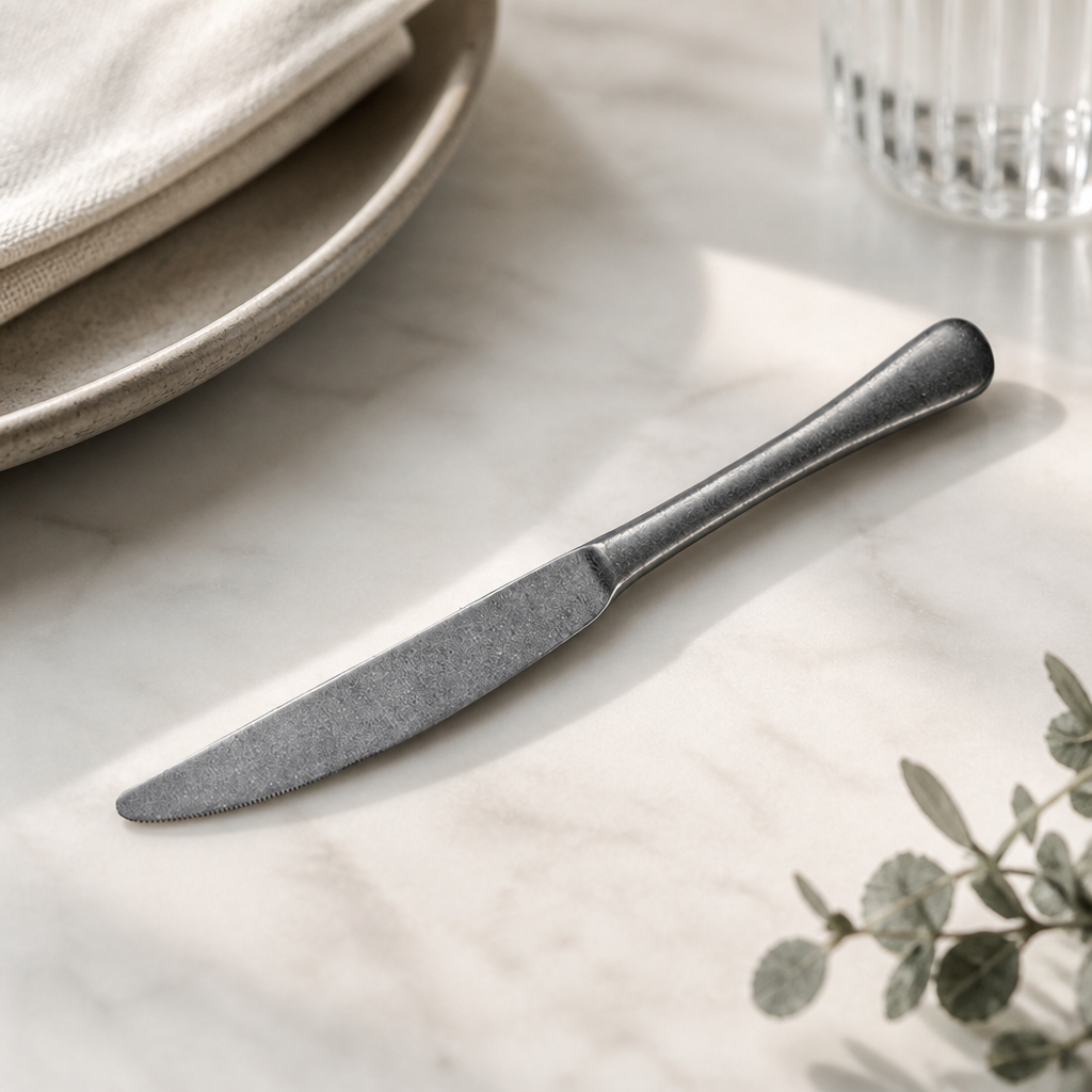 Commercial Stainless Steel Dessert Knives 12 Pack Vintage Style