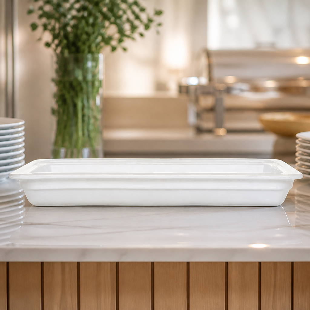 Commercial Ceramic Gastronorm Pan 1/1 Size 6.4Ltr