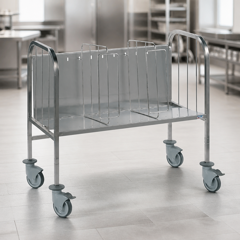 Tall Commercial Plate Trolley for 400 Dinner Plates
