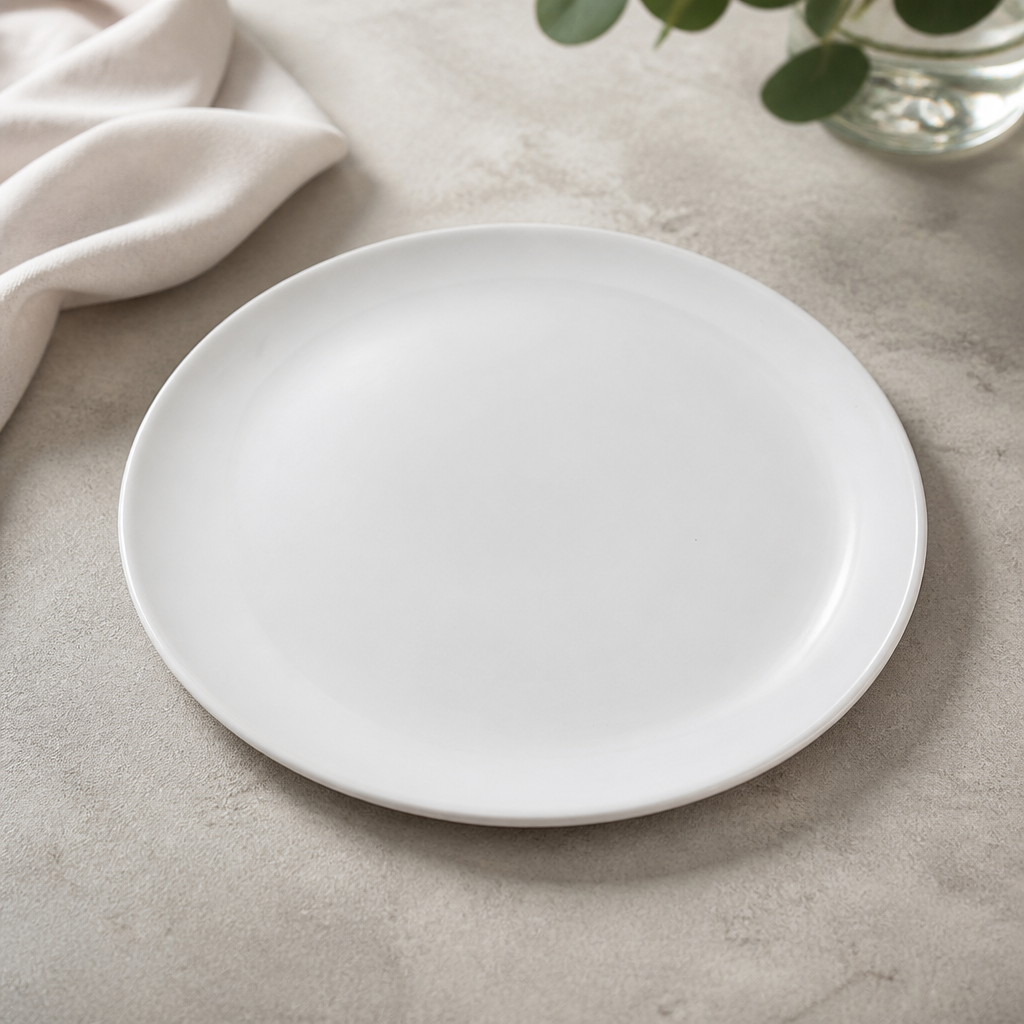 Commercial Vellum Coupe Plates 288mm - 12 Pack Durable Ceramic