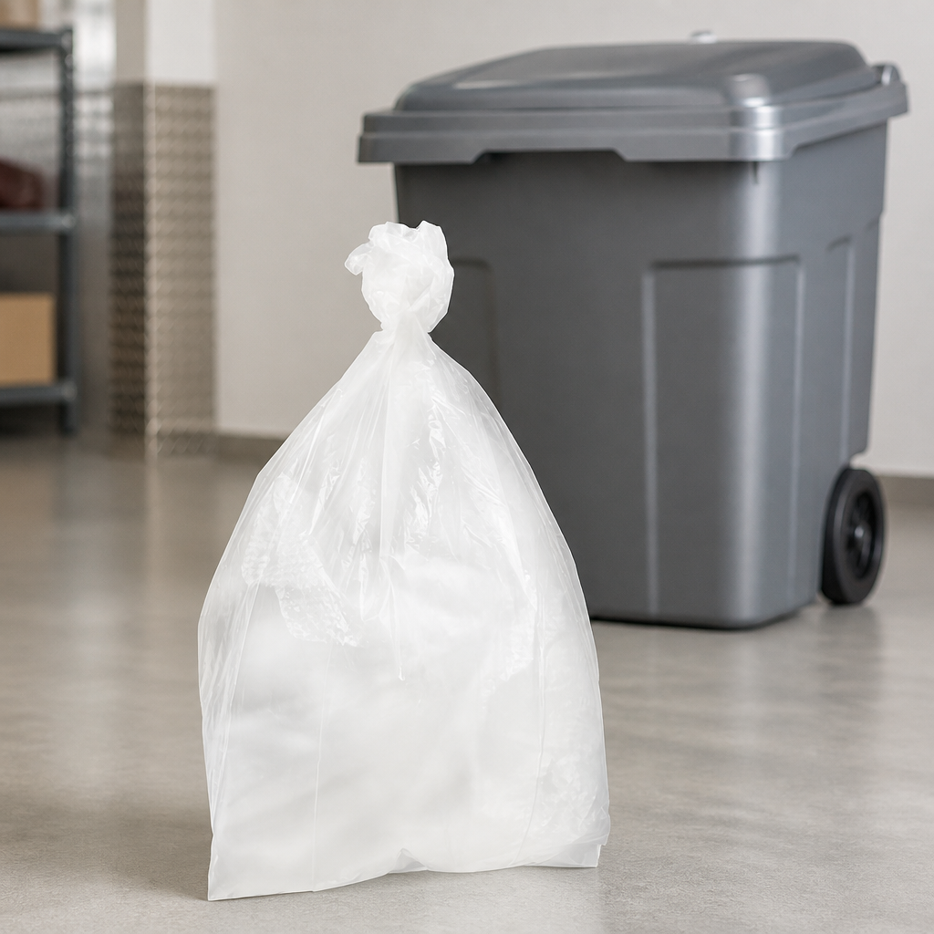 Heavy Duty Clear Bin Bags 160Ltr Pack of 100 Commercial Use