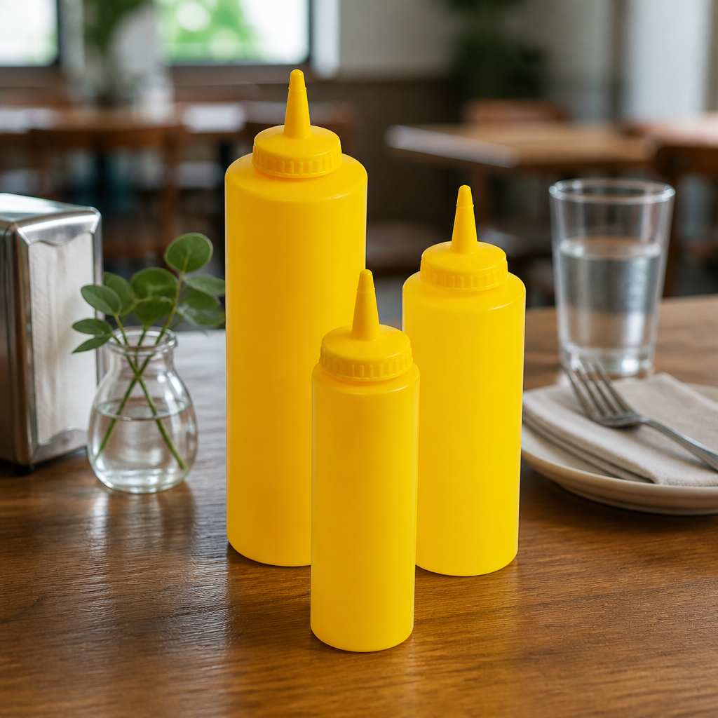Commercial 8oz Squeeze Sauce Bottle for Heavy Use
