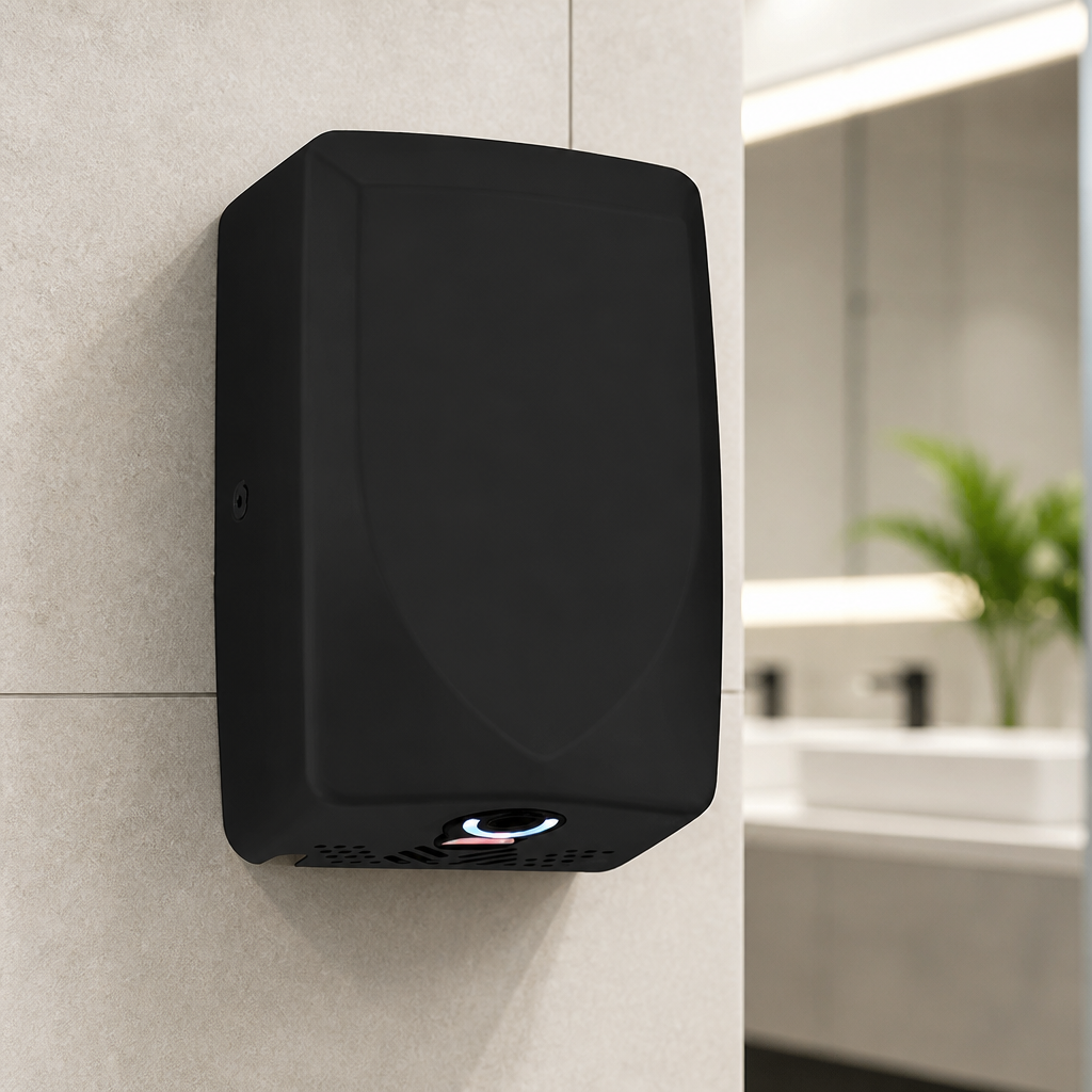 Commercial Slimforce Hand Dryer Black Stainless Steel 1kW