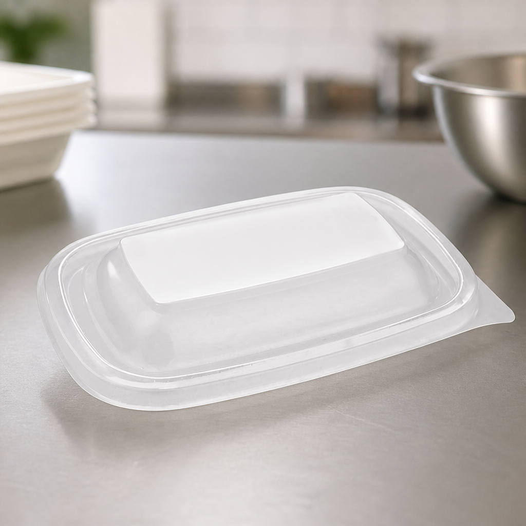 500ml Commercial Plastic Food Container Lids - 300 Pack
