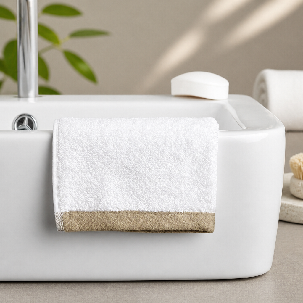 Luxury 100% Cotton Spa Face Cloth 300x300mm Taupe