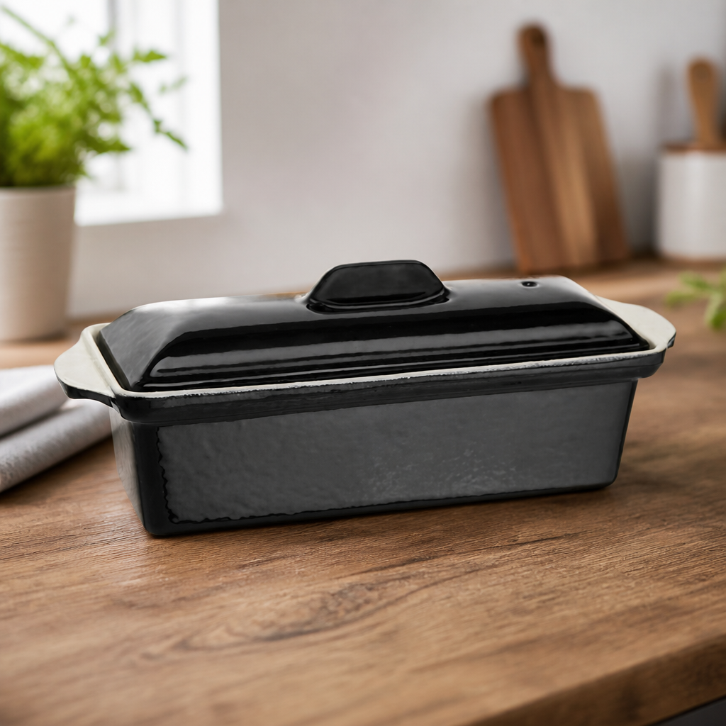 Commercial Cast Iron Terrine Mould 1.3Ltr Black