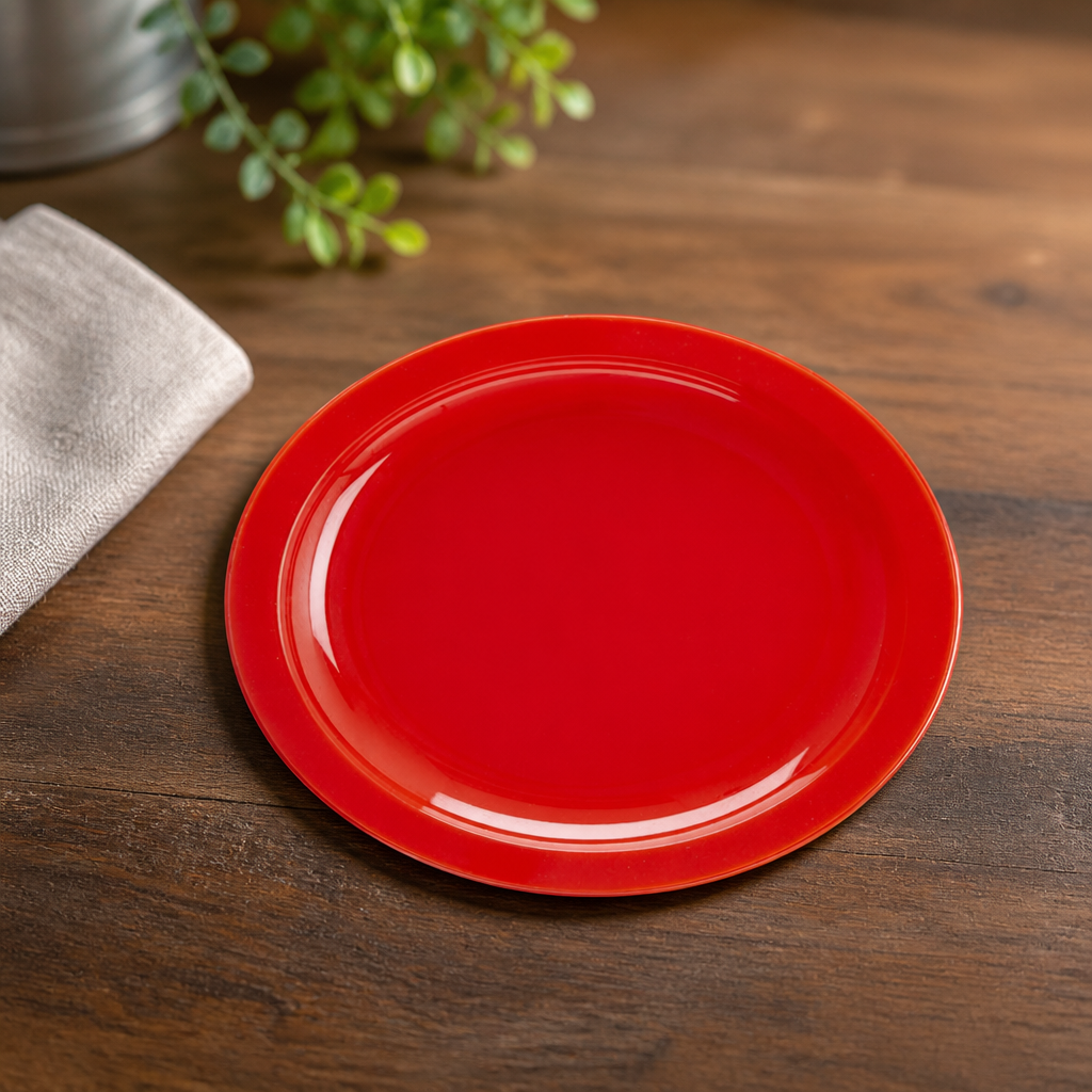 Polypropylene Plates Red 174mm (12 Pack)