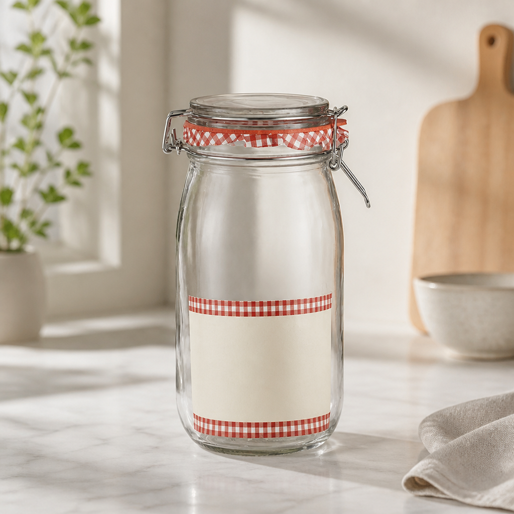 2L Commercial Glass Preserve Jar with Airtight Clip Top