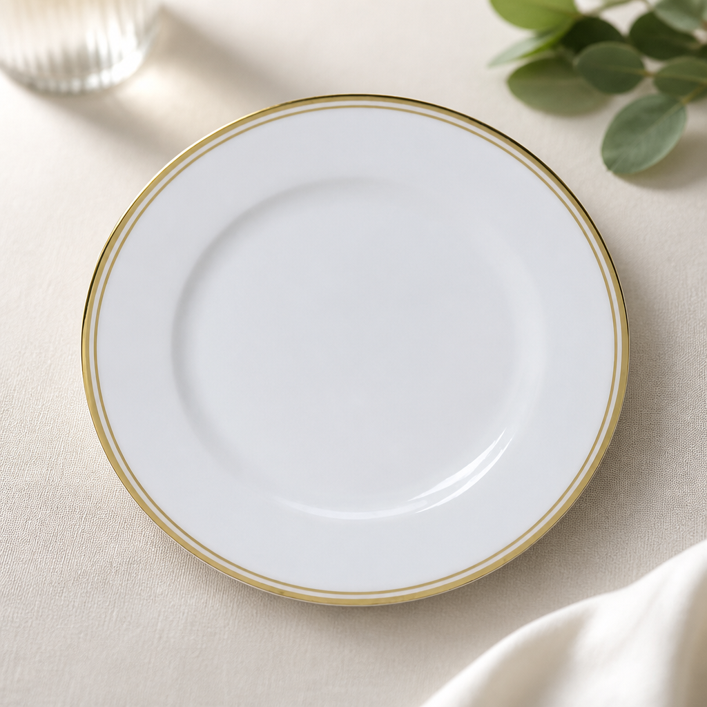 Burnished Gold Plates 168mm for Fine Dining 12 Pack