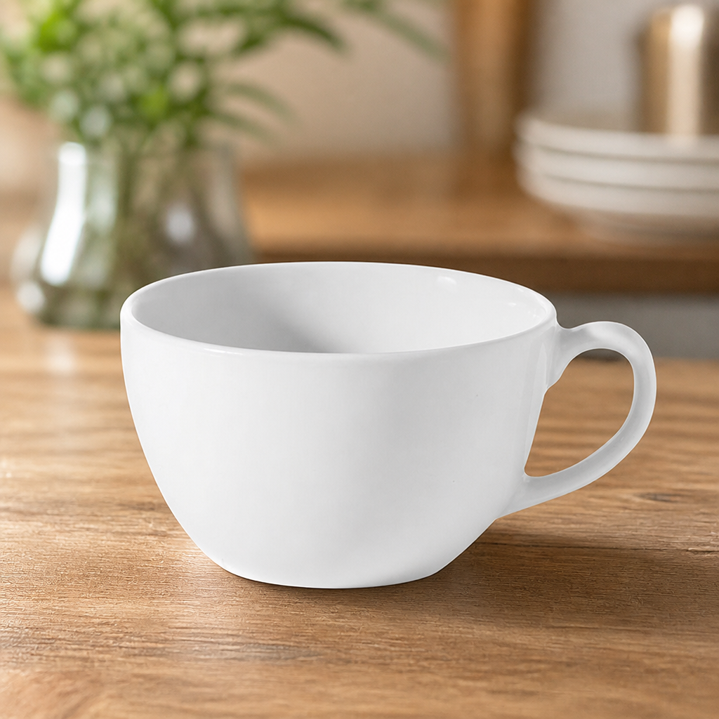 Commercial Porcelain Bowl-Shaped Cups 340ml 36 Pack