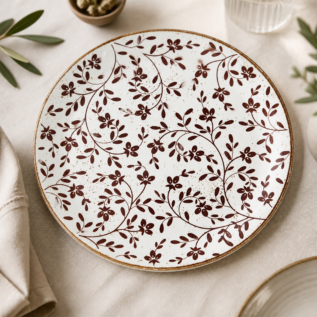 Commercial 280mm Coupe Plates Brown - 12 Pack