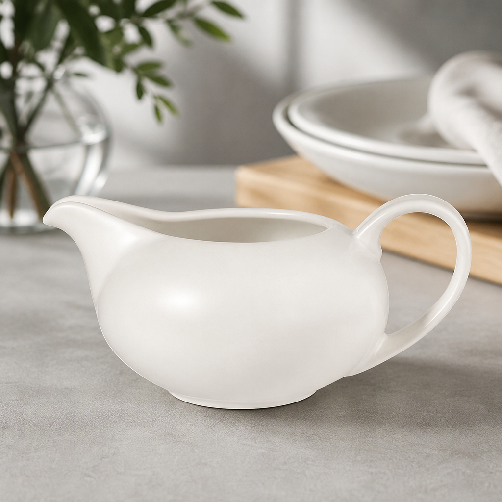 Commercial Porcelain Milk Jug 280ml 10oz - 6 Pack