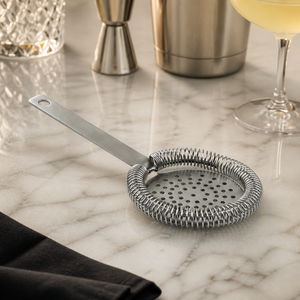 Commercial Stainless Steel Cocktail Strainer with Handle