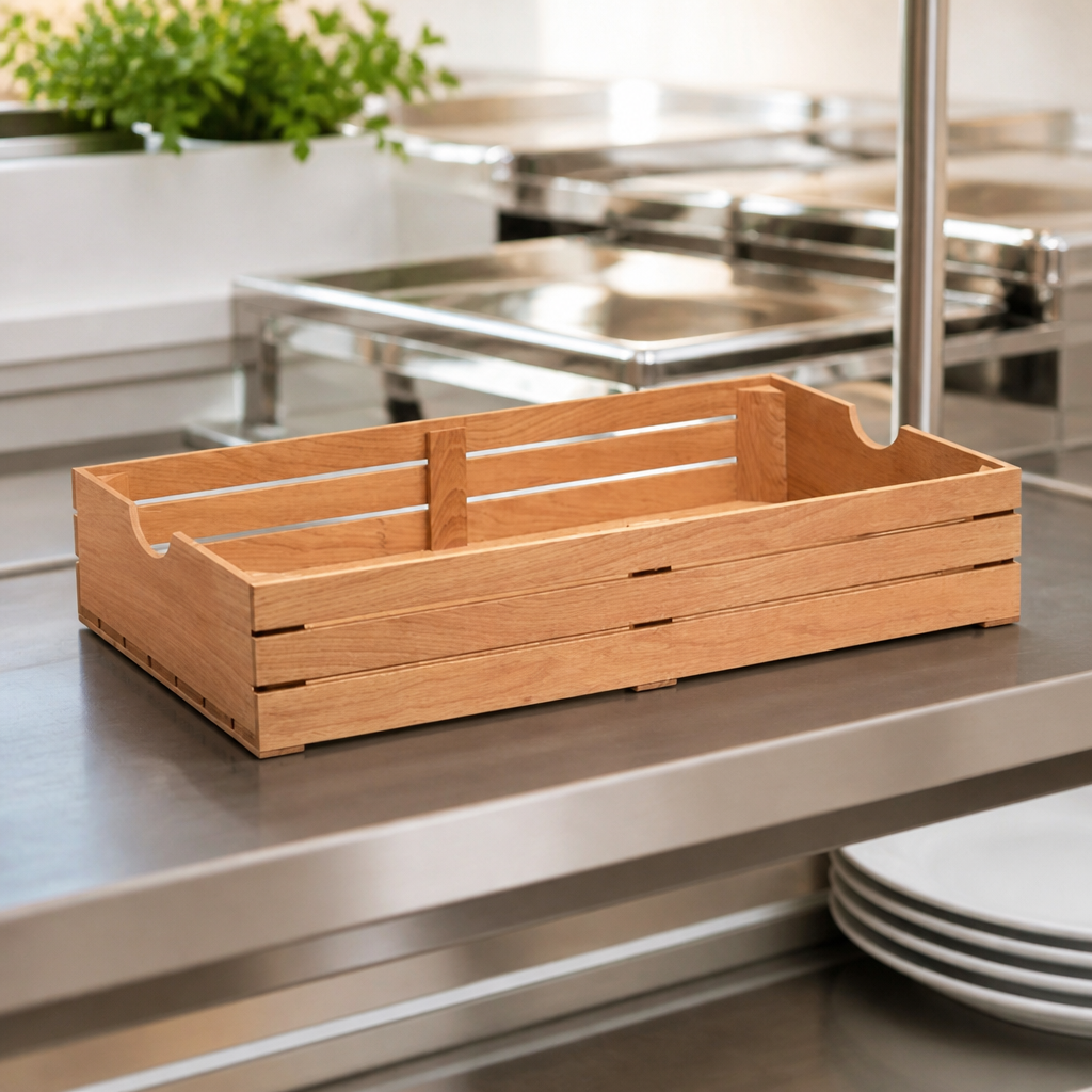 Wooden Food Crates 530x325mm for Display 4 Pack