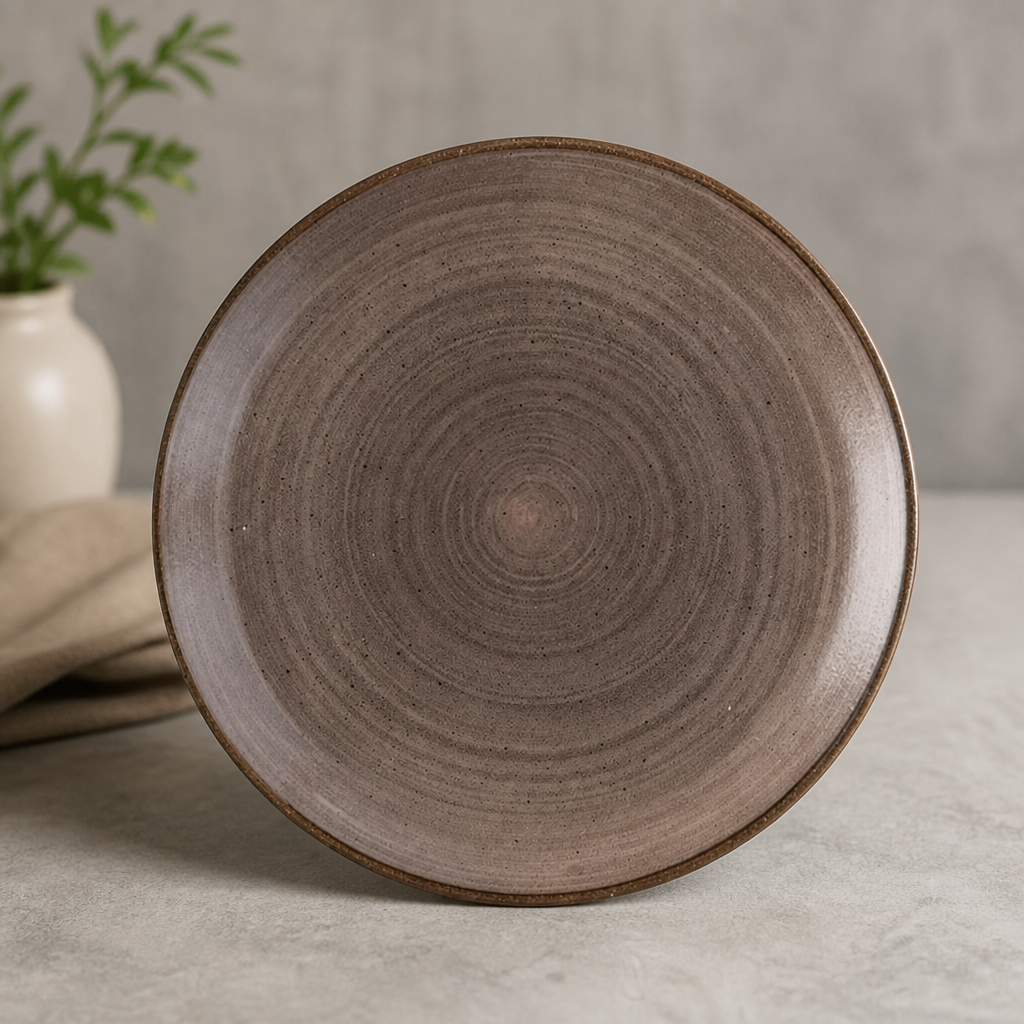 Commercial Raw Coupe Plates 286mm Brown 12 Pack