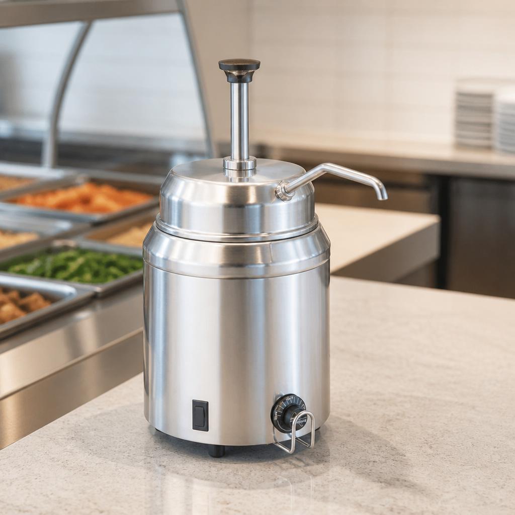 2.8 Ltr Commercial Hot Sauce Dispenser Stainless Steel 500W