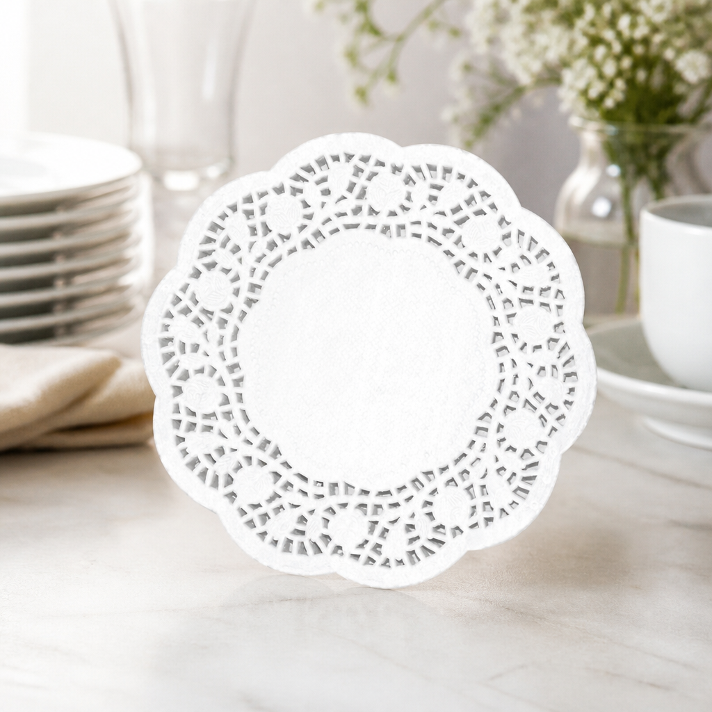 Commercial Paper Doilies 165mm - 250 Pack for Food Presentation
