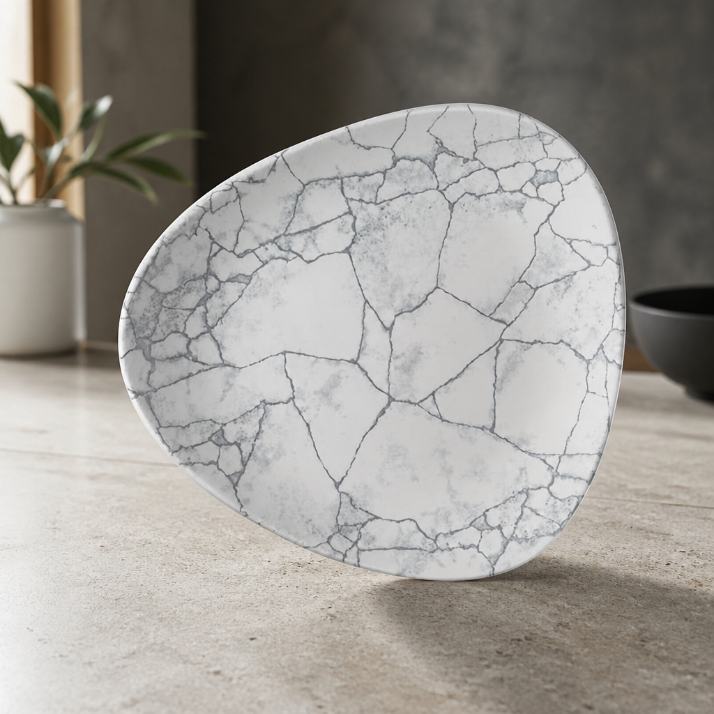Commercial Kintsugi Pearl Grey Plates 254mm - 12 Pack