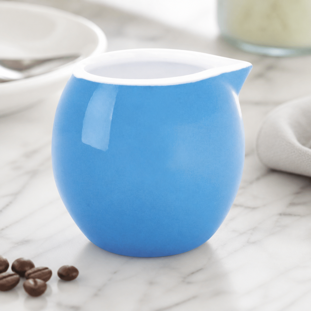 Commercial Milk Jugs 70ml Blue 6 Pack for Cafes and Restaurants
