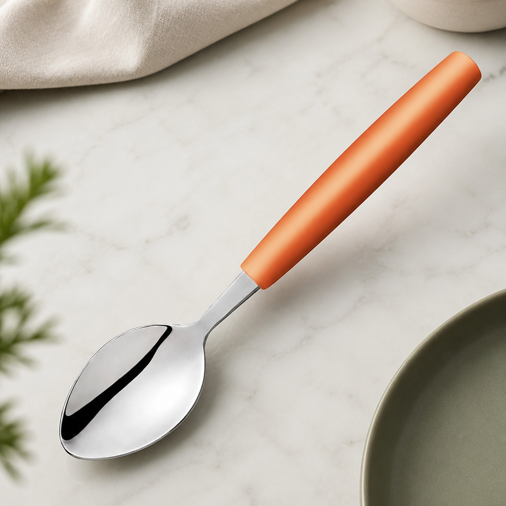 Commercial Tablespoons Pack of 12 with Orange Handles