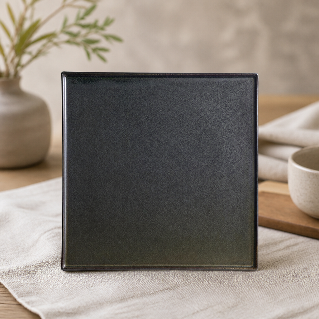 Commercial Porcelain Square Trays 285mm Slate 6 Pack