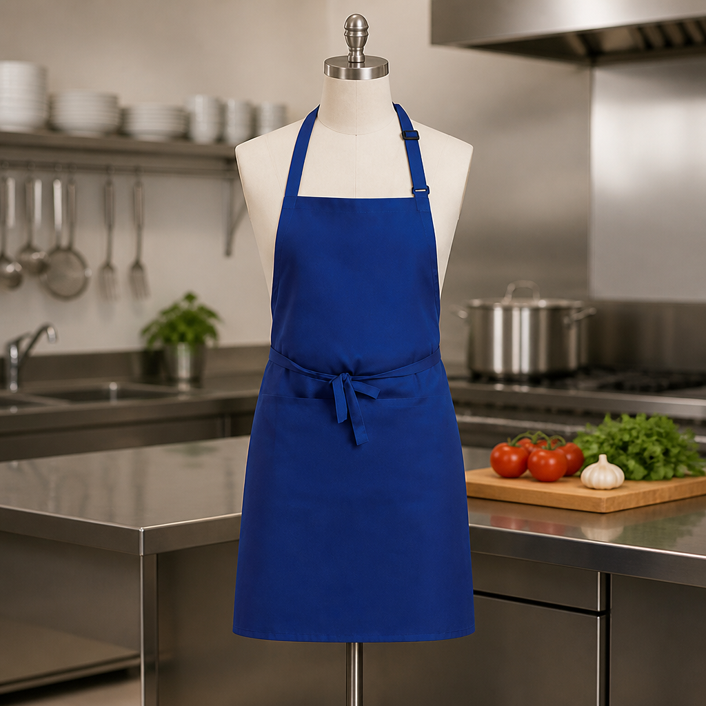 Commercial Royal Blue Butchers Bib Apron 610mm x 865mm