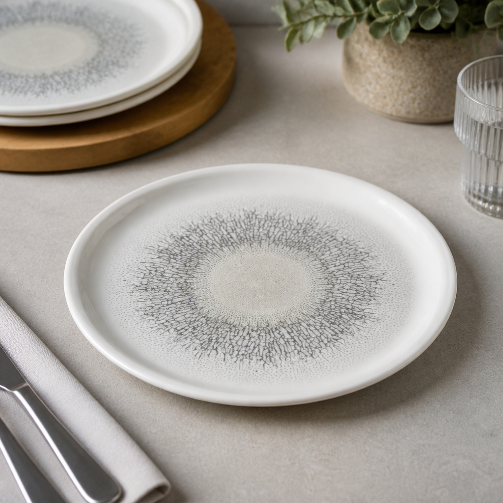 Commercial Walled Plates 260mm Agate Grey 6 Pack