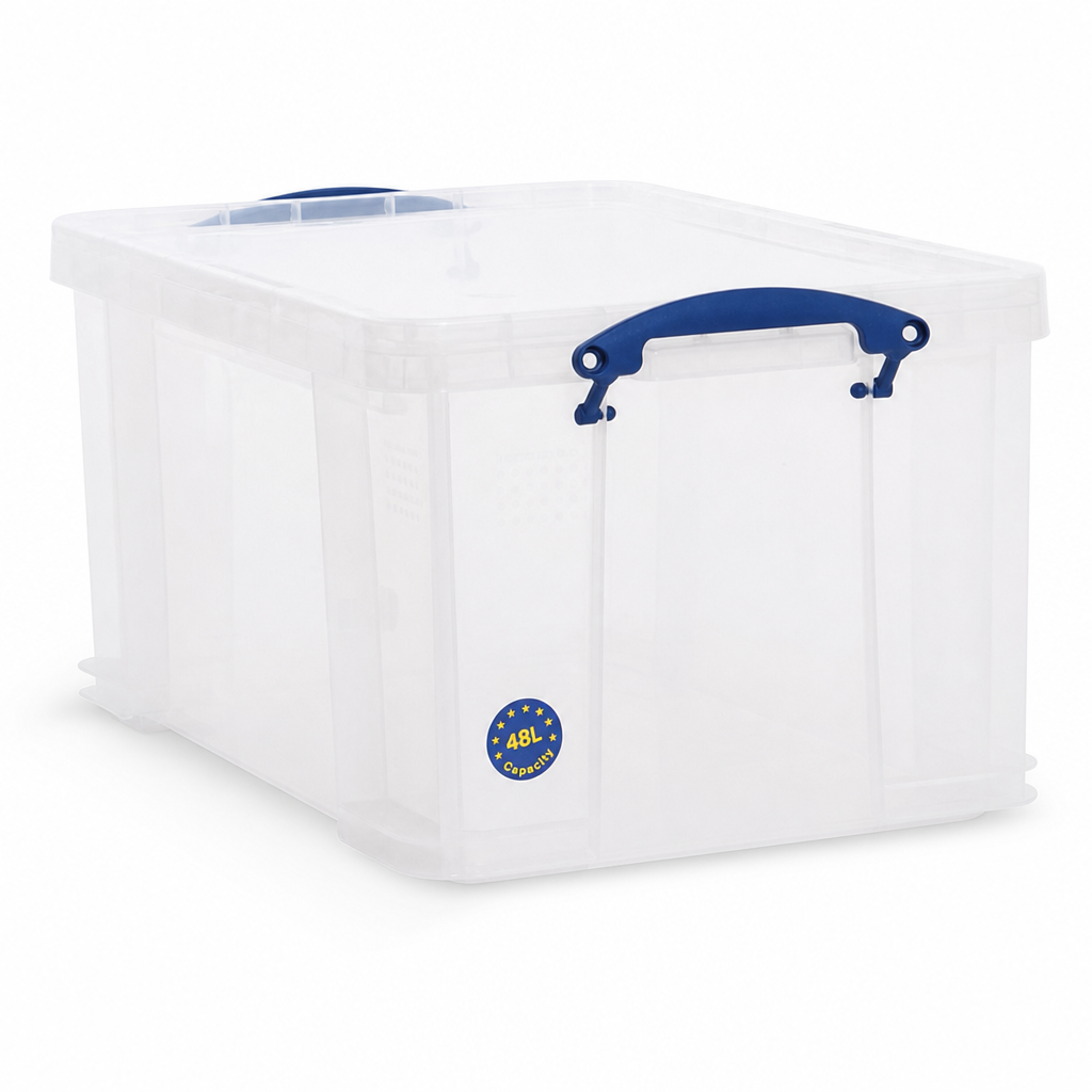 48L Clear Plastic Storage Box with Lid
