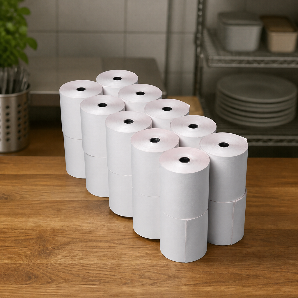 Commercial 3-Ply Till Rolls 75mm x 70mm - 20 Pack