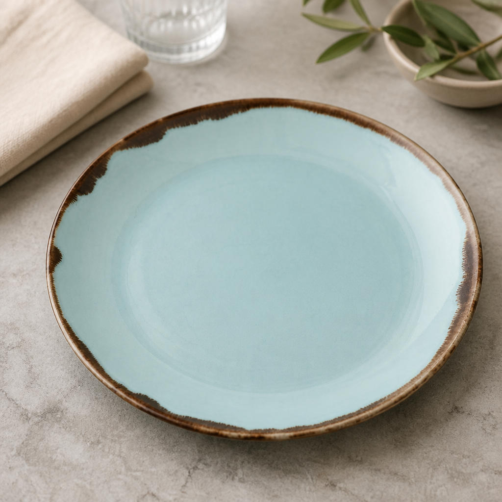 Commercial Coupe Plates Turquoise 217mm - 12 Pack