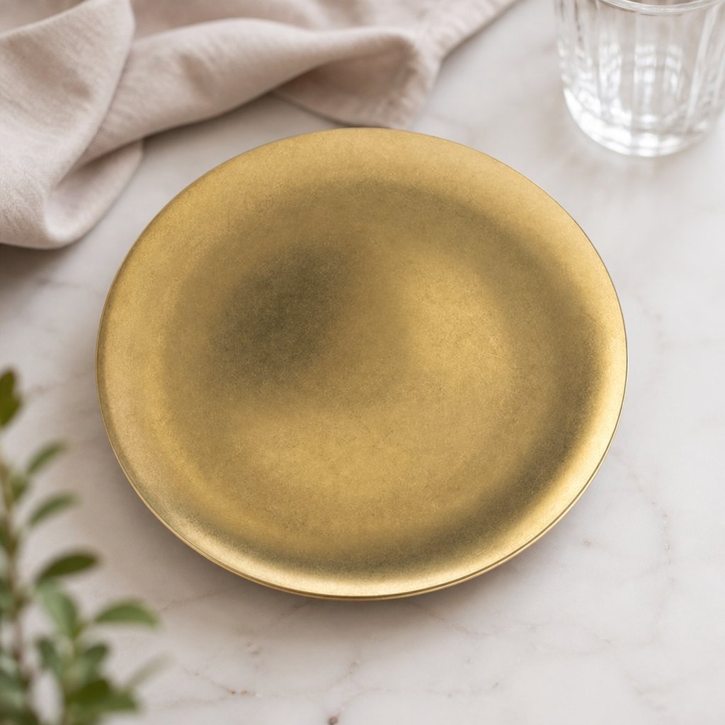 Commercial Rumbled Gold Plates 230mm - Pack of 6