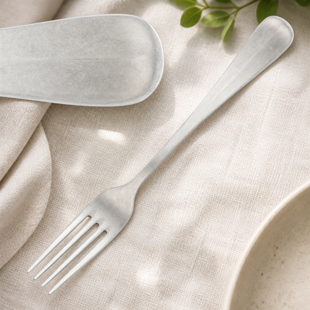 Commercial Stonewashed Dessert Forks 12 Pack 185mm Stainless Steel