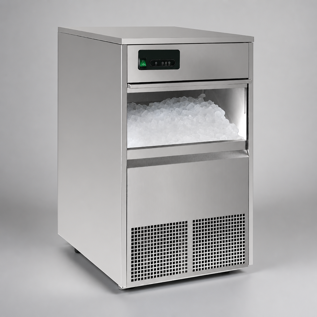 Commercial Undercounter Ice Machine 10kg Capacity Stainless Steel